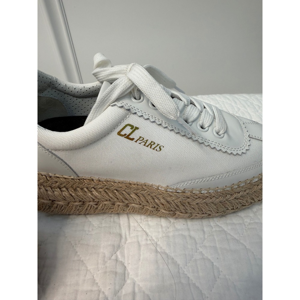 Christian Louboutin Nanou Orlato Sneakers Women 34 White Excellent Espadrille